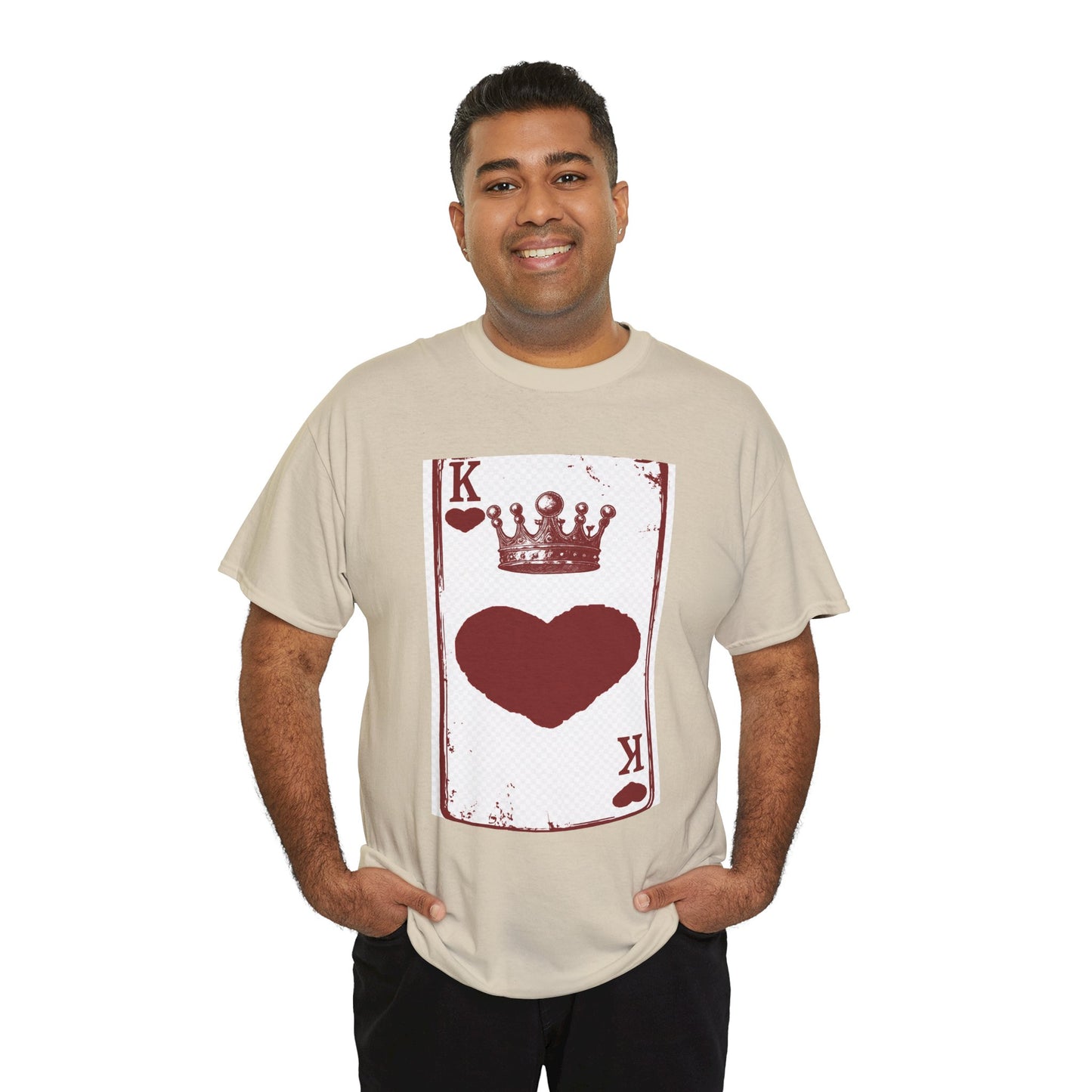 King of Hearts — Unisex Heavy Cotton Tee (Playing Card Graphic)