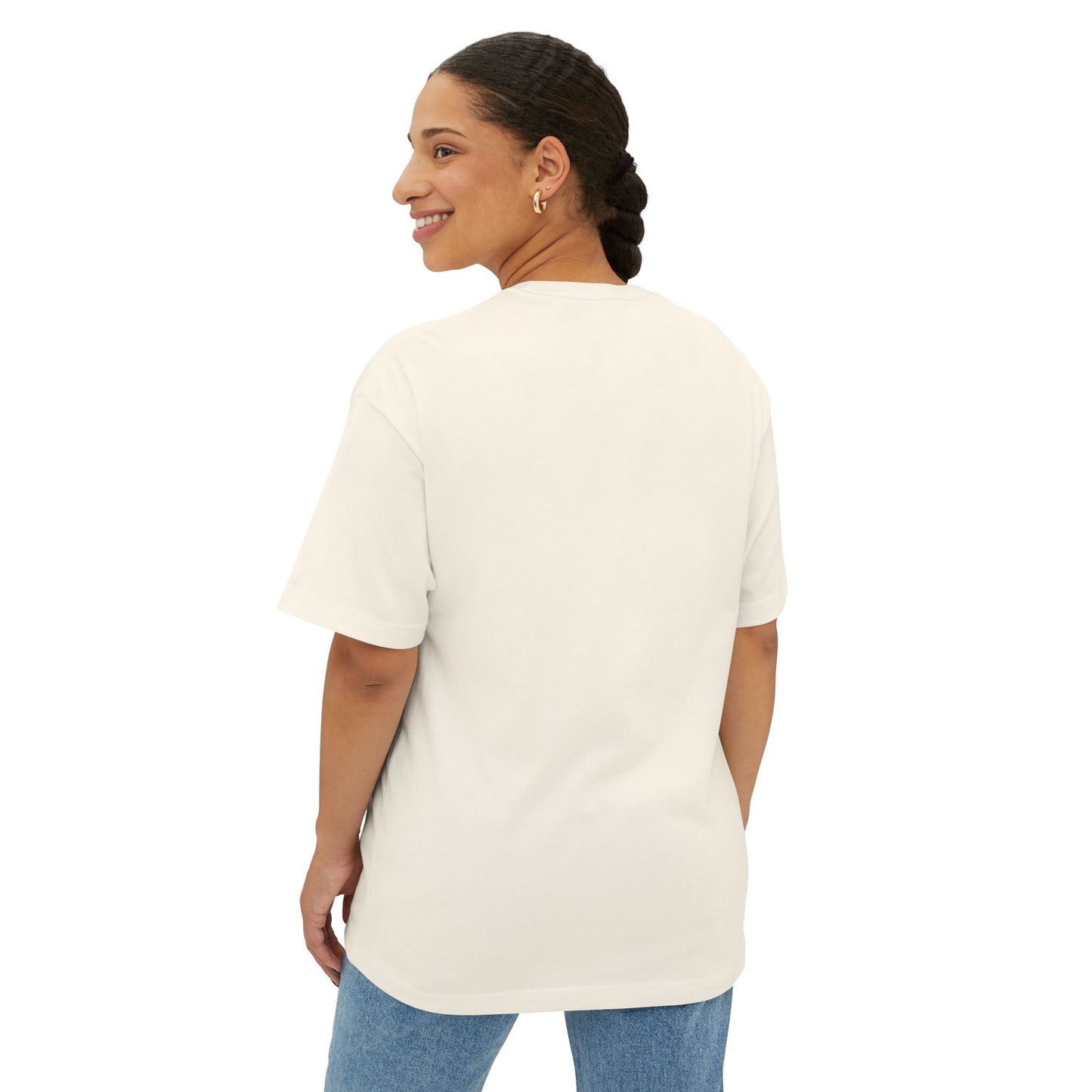 Star Unisex Oversized Boxy Tee — Dropped Shoulder Casual Tee (100% Cotton) | HERARTSSSS