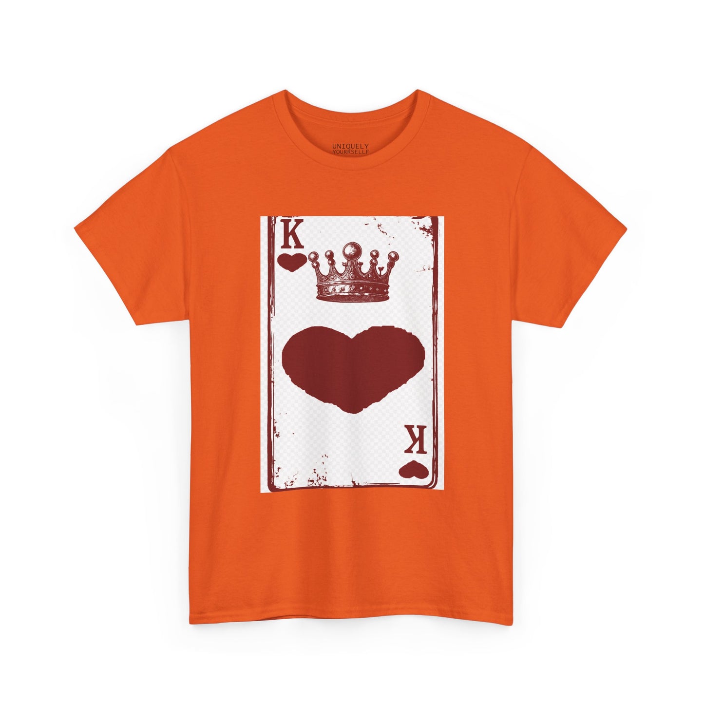 King of Hearts — Unisex Heavy Cotton Tee (Playing Card Graphic) | UNIQUELY YOURRSELLF