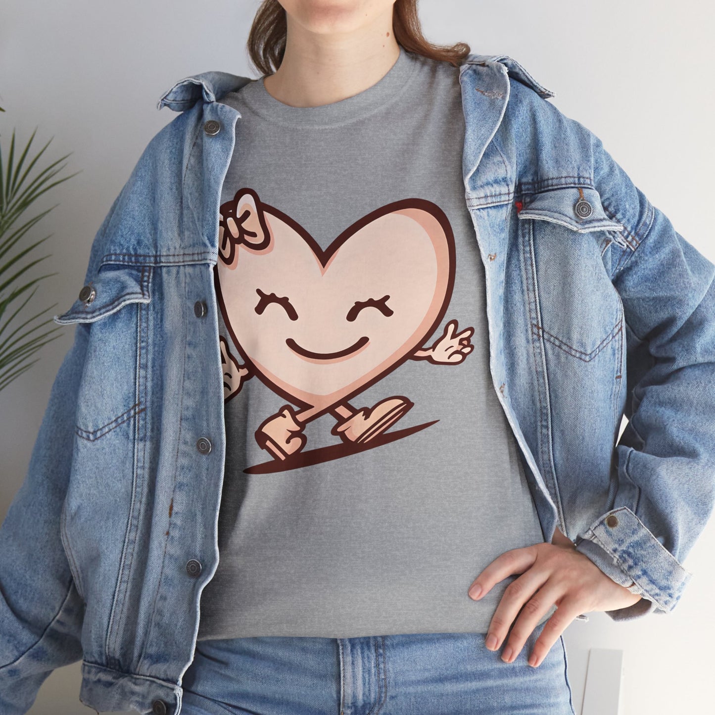 Heart Skating Tee, Cute Valentine Shirt, Unisex Cotton T-Shirt, Love Graphic Tee, Skater Gift, Couples Shirt, Birthday Present