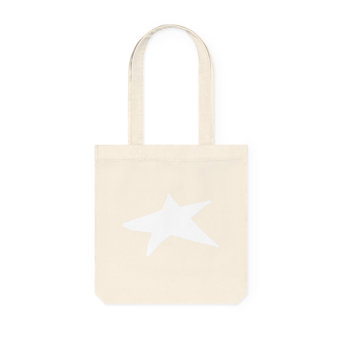 Star Woven Tote Bag — 80% Recycled Cotton Canvas, Durable Shaping Bottom