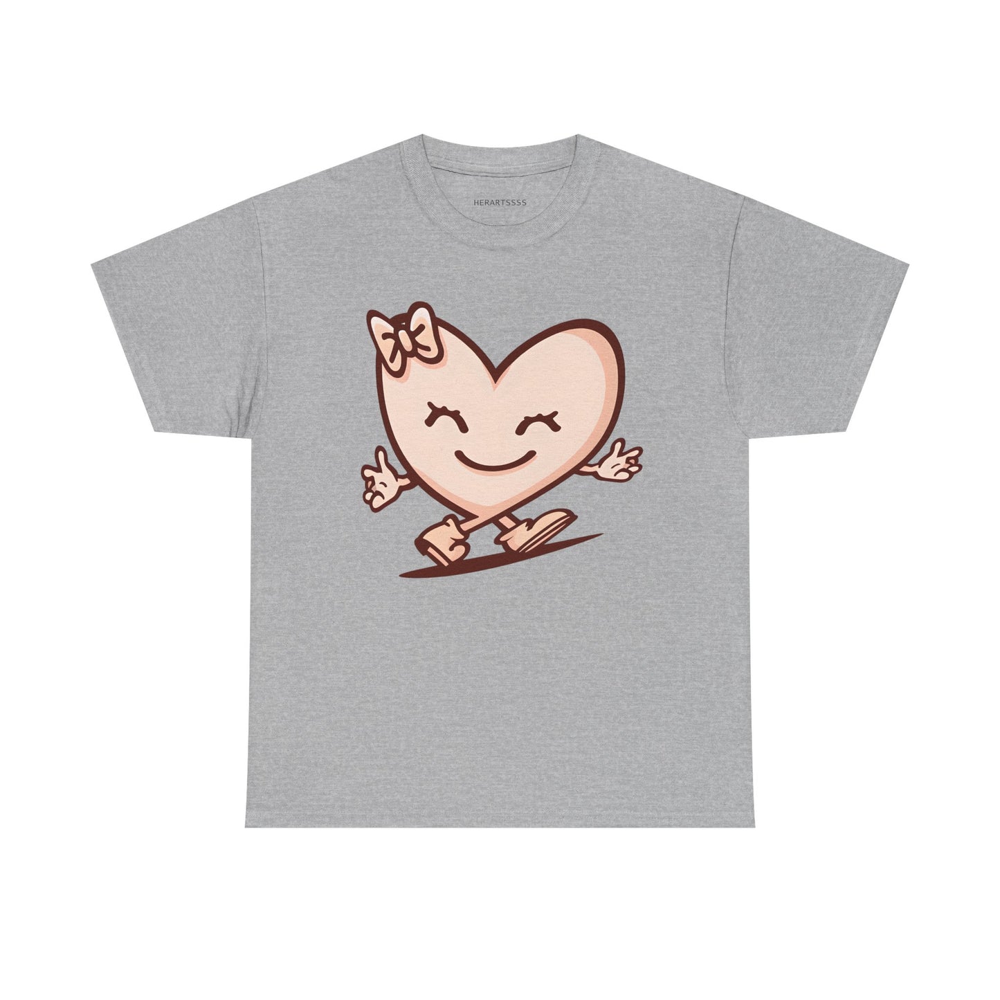 Heart Skating Tee, Cute Valentine Shirt, Unisex Cotton T-Shirt, Love Graphic Tee, Skater Gift, Couples Shirt, Birthday Present | HERARTSSSS™
