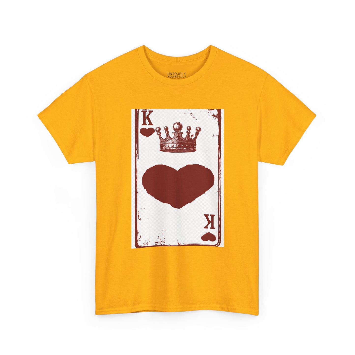 King of Hearts — Unisex Heavy Cotton Tee (Playing Card Graphic) | UNIQUELY YOURRSELLF