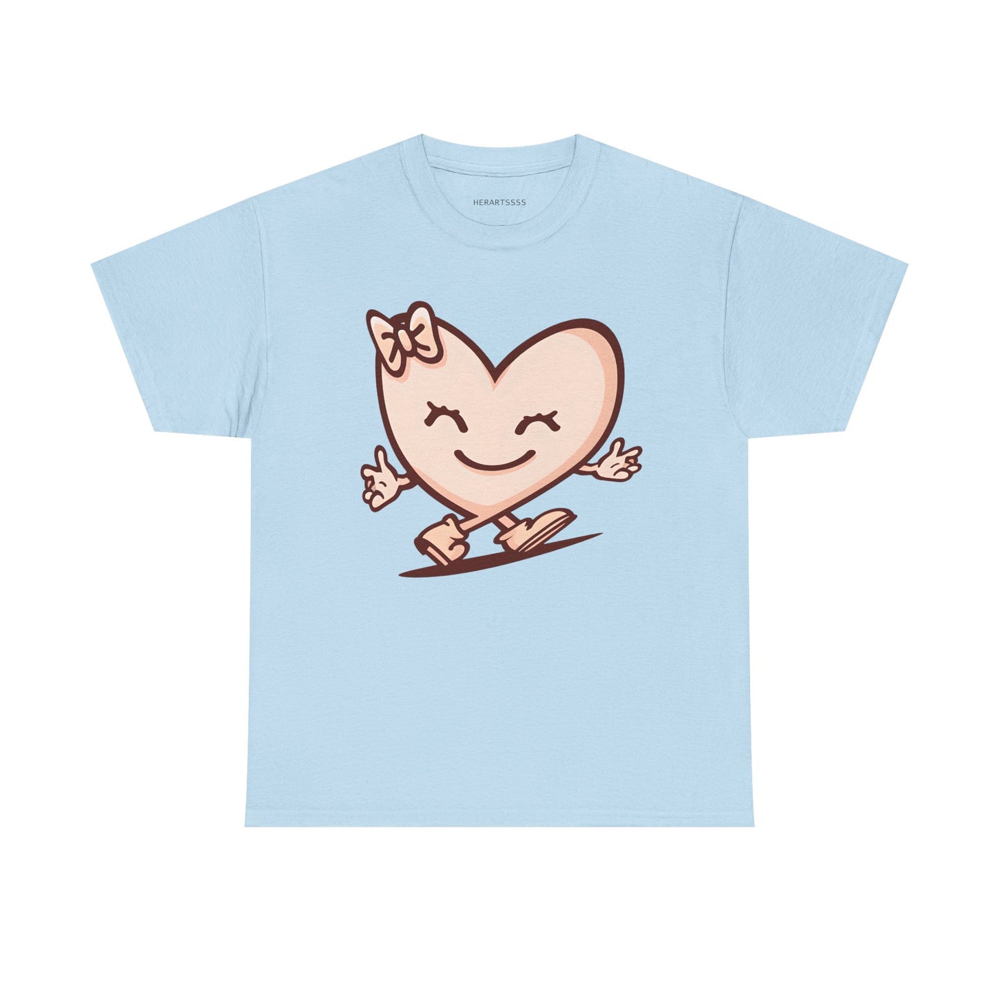 Heart Skating Tee, Cute Valentine Shirt, Unisex Cotton T-Shirt, Love Graphic Tee, Skater Gift, Couples Shirt, Birthday Present | HERARTSSSS™