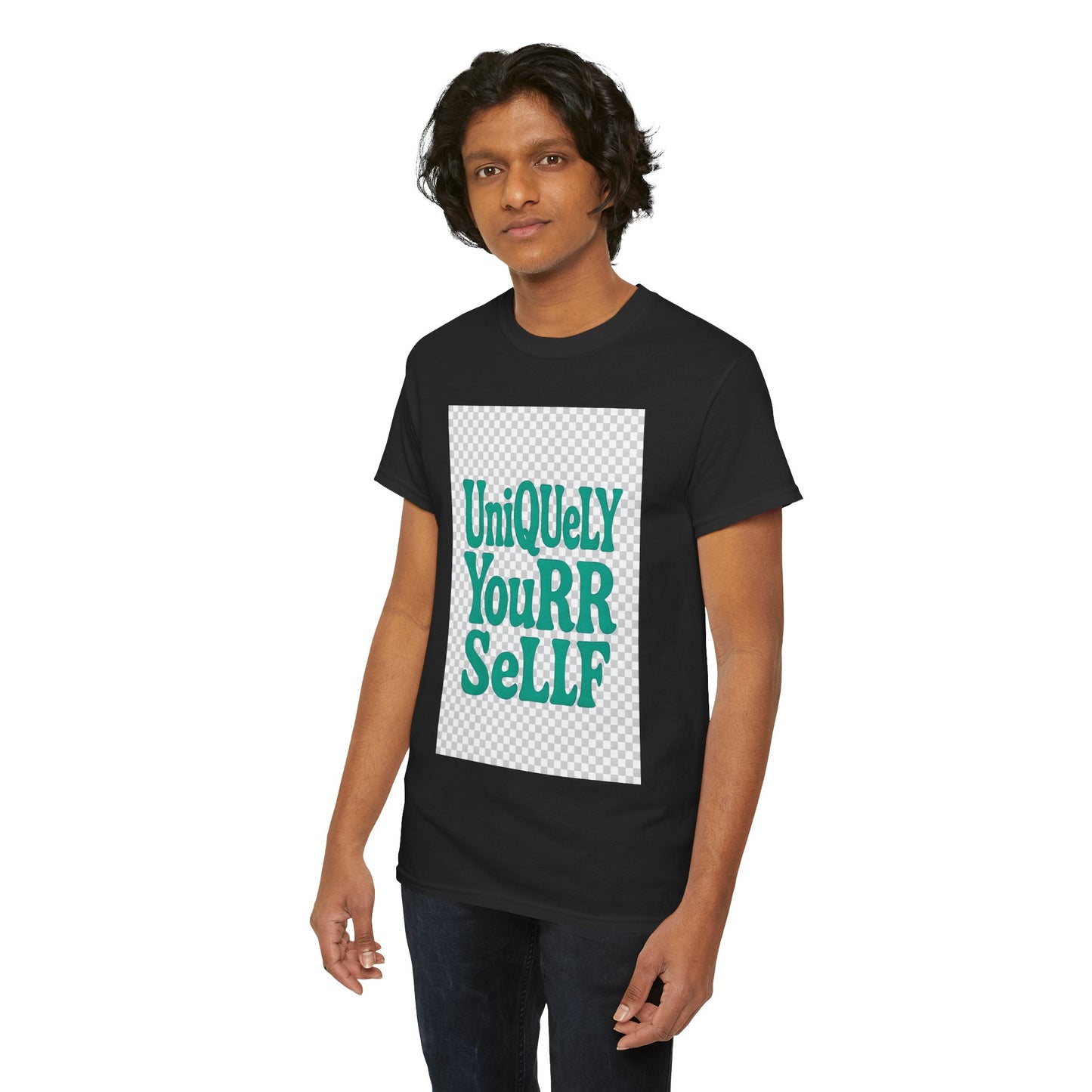 Uniquely Yourrsellf Unisex Heavy Cotton Tee – Empowerment Graphic Shirt, Everyday Comfort | UNIQUELY YOURRSELLF