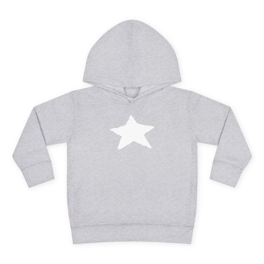 Bright Orange Toddler Fleece Hoodie with Star Design