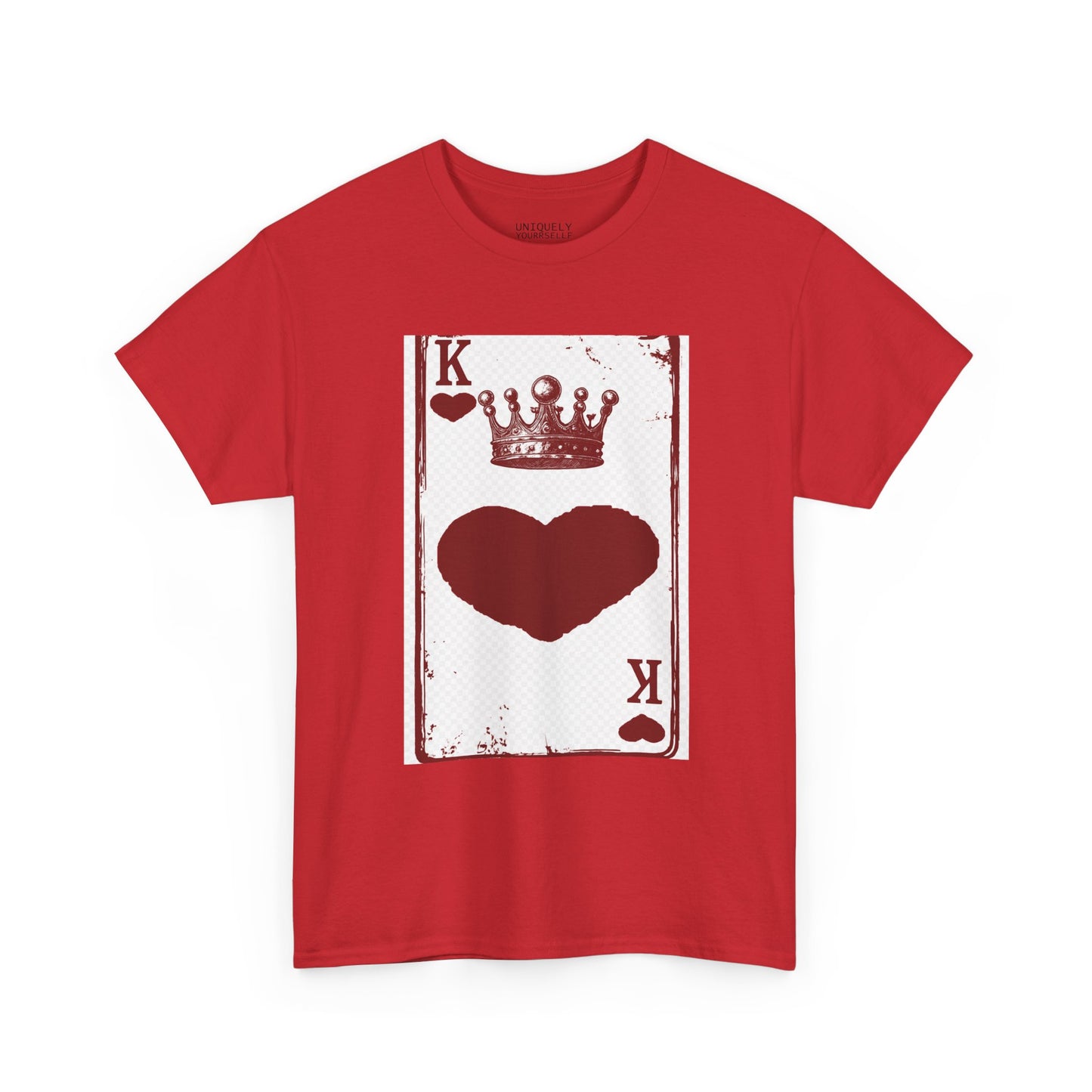 King of Hearts — Unisex Heavy Cotton Tee (Playing Card Graphic) | UNIQUELY YOURRSELLF