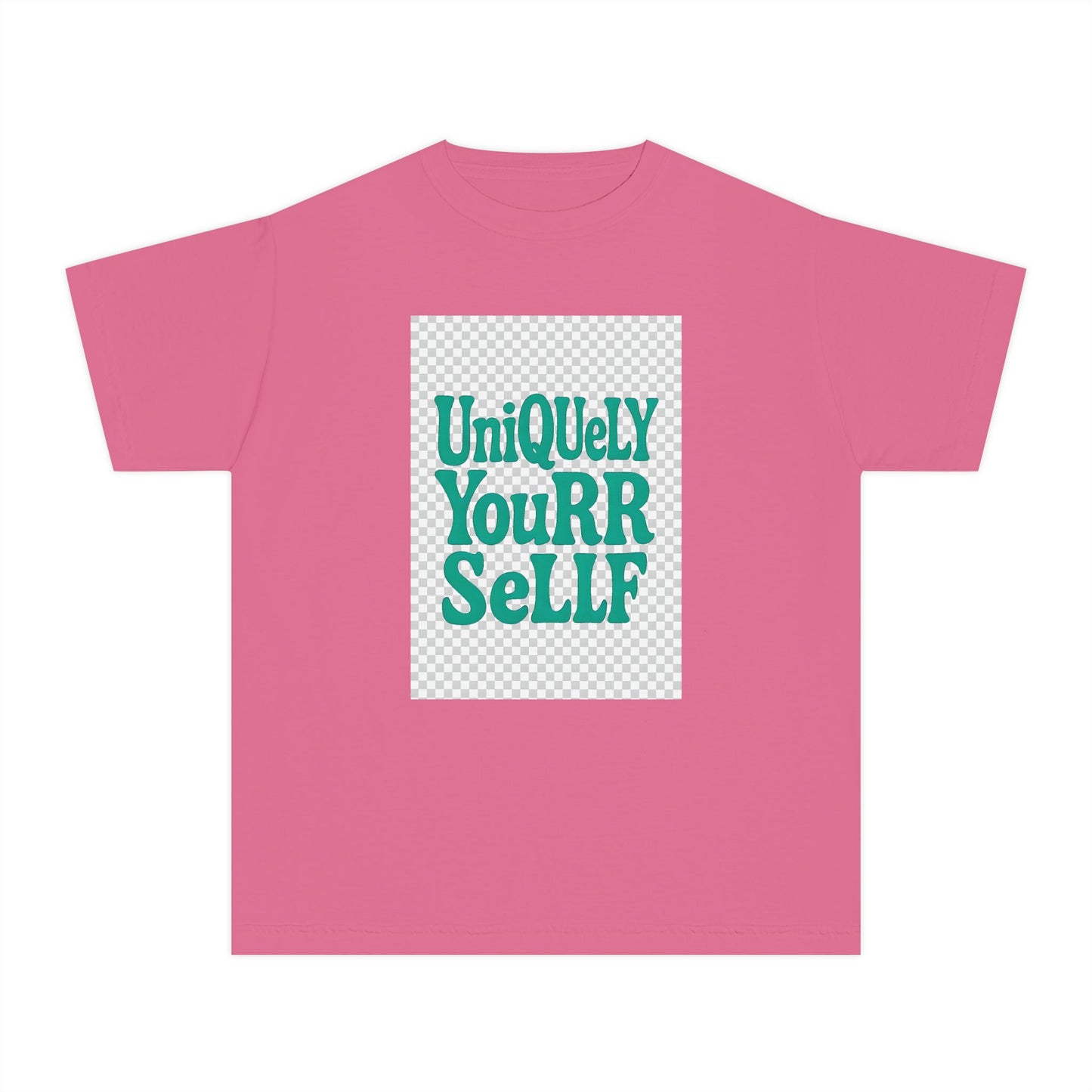 Uniquely You Youth Heavy Cotton Tee – Empowering Graphic Shirt for Kids, Affirmation Wear, Everyday Comfort | HERARTSSSS