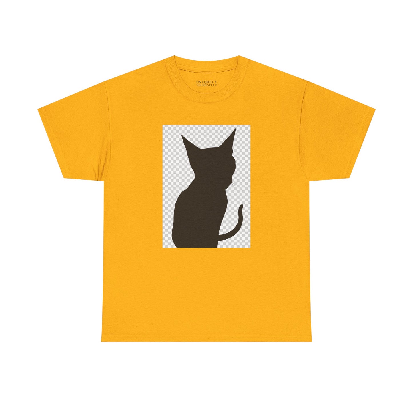Cat Silhouette Unisex Tee — Heavy Cotton Graphic Shirt for Cat Lovers | UNIQUELY YOURRSELLF ®