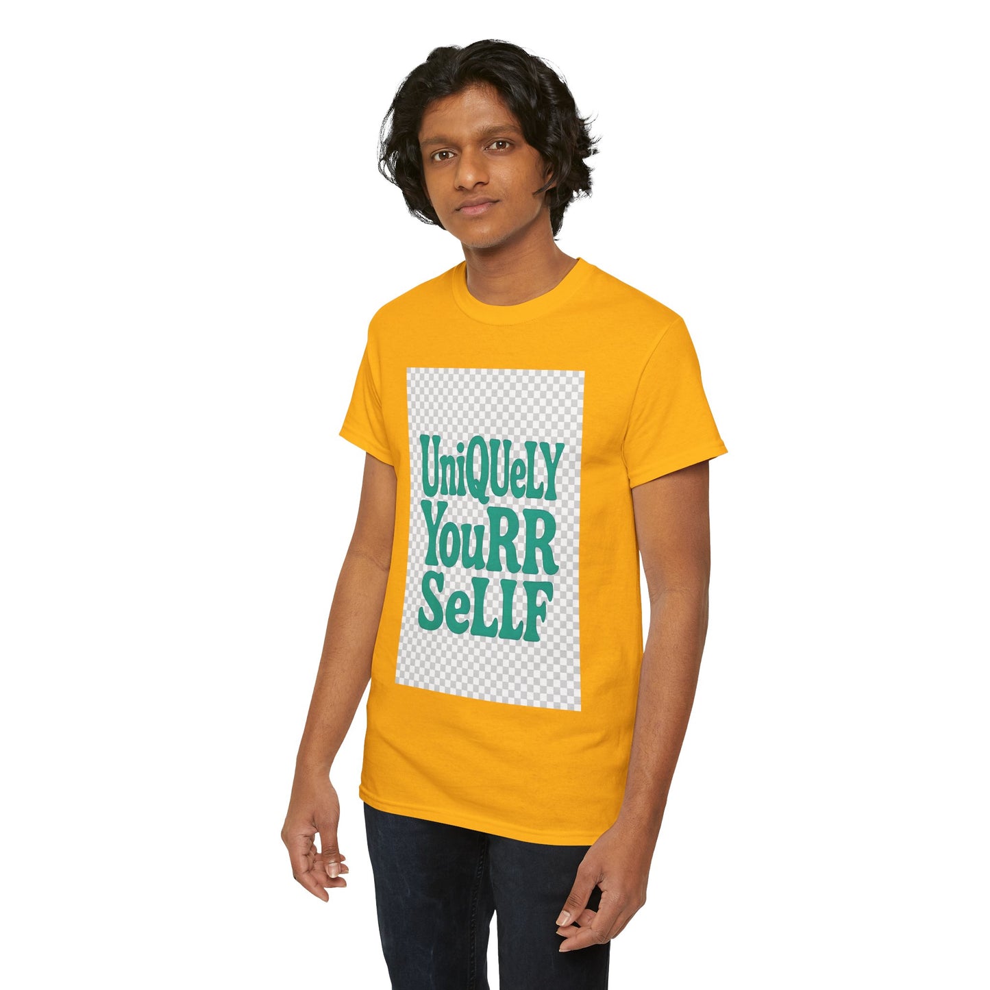 Uniquely Yourrsellf Unisex Heavy Cotton Tee – Empowerment Graphic Shirt, Everyday Comfort | UNIQUELY YOURRSELLF