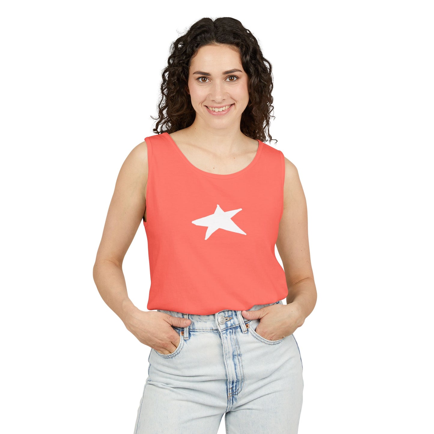 Unisex Star Garment-Dyed Tank Top — 100% Ring-Spun US Cotton