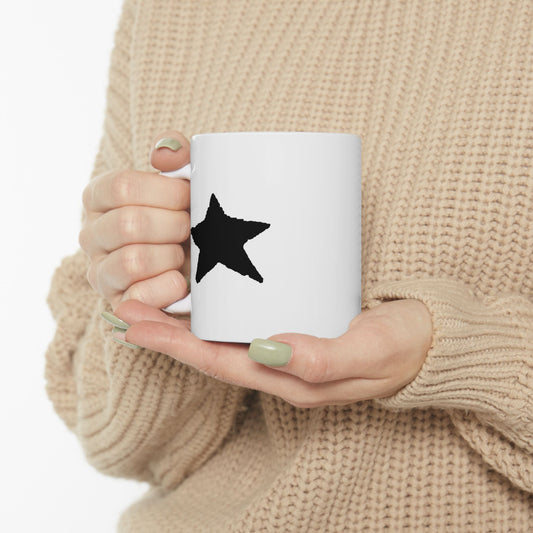 Black Star Ceramic Mug - 11oz