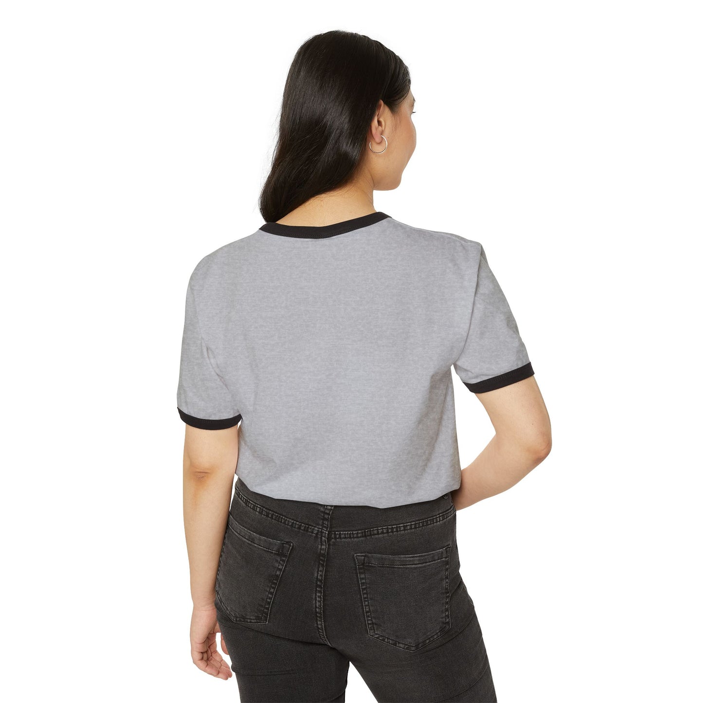 Star Unisex Cotton Ringer T-Shirt — 100% Ring-Spun Cotton, Contrast Rib