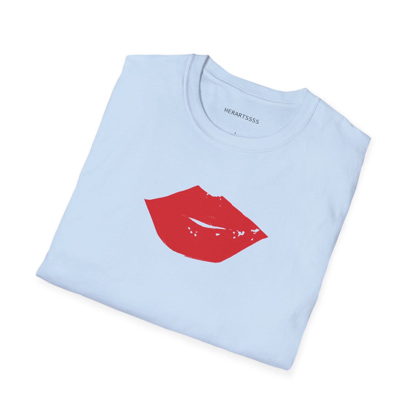 Kiss Mark Unisex Softstyle T-Shirt — 100% Ring-Spun Cotton | HERARTSSSS