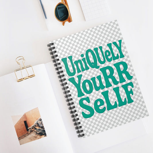 Uniquely You Spiral Notebook – Motivational Journal, Inspirational Stationery Gift for Students & Writers | HERARTSSSS