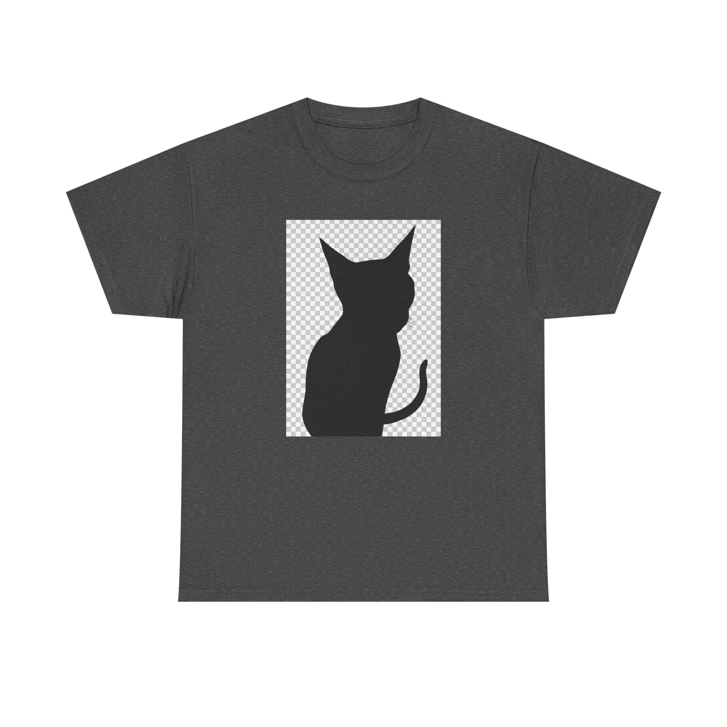 Cat Silhouette Unisex Tee — Heavy Cotton Graphic Shirt for Cat Lovers | HERARTSSSS