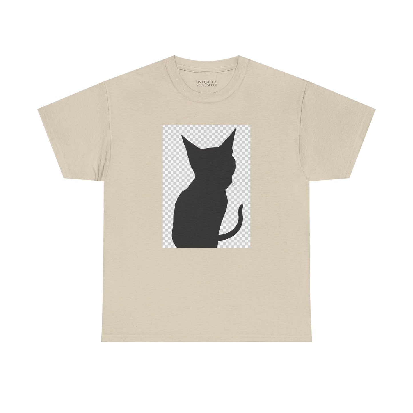 Cat Silhouette Unisex Tee — Heavy Cotton Graphic Shirt for Cat Lovers | UNIQUELY YOURRSELLF ®