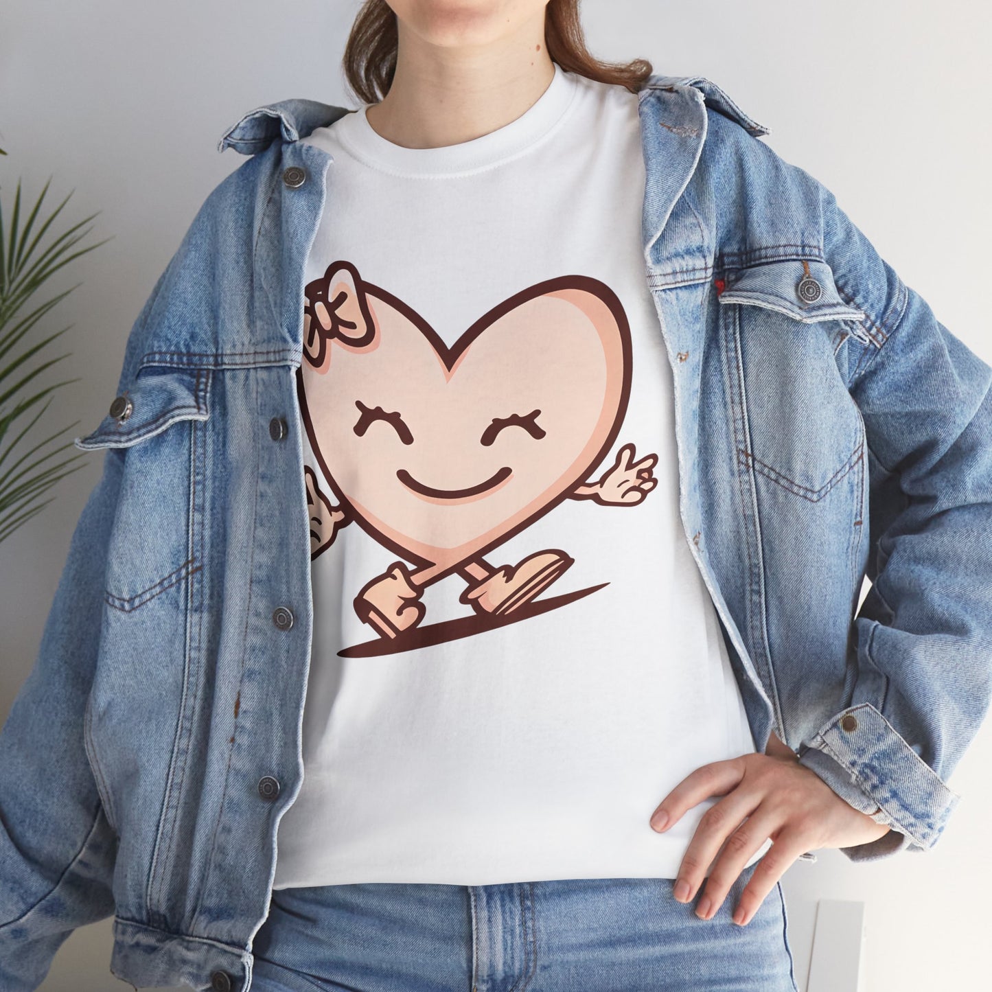 Heart Skating Tee, Cute Valentine Shirt, Unisex Cotton T-Shirt, Love Graphic Tee, Skater Gift, Couples Shirt, Birthday Present