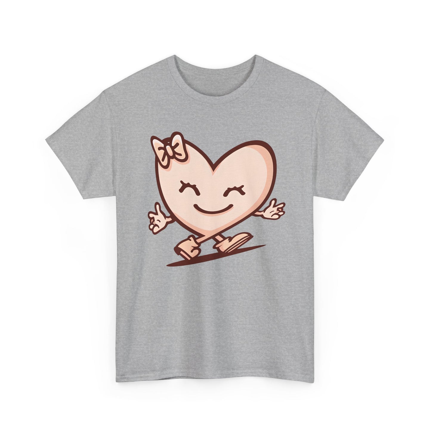 Heart Skating Tee, Cute Valentine Shirt, Unisex Cotton T-Shirt, Love Graphic Tee, Skater Gift, Couples Shirt, Birthday Present