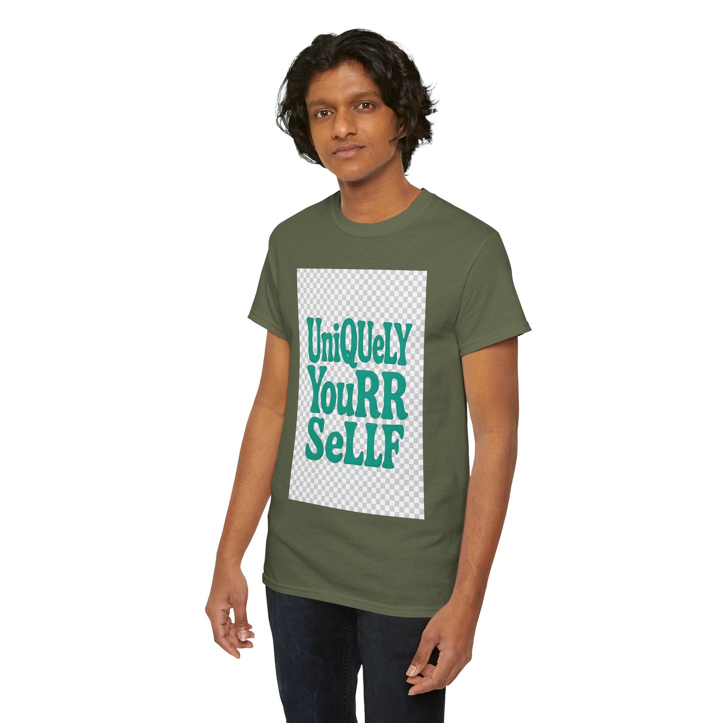 Uniquely Yourrsellf Unisex Heavy Cotton Tee – Empowerment Graphic Shirt, Everyday Comfort | UNIQUELY YOURRSELLF
