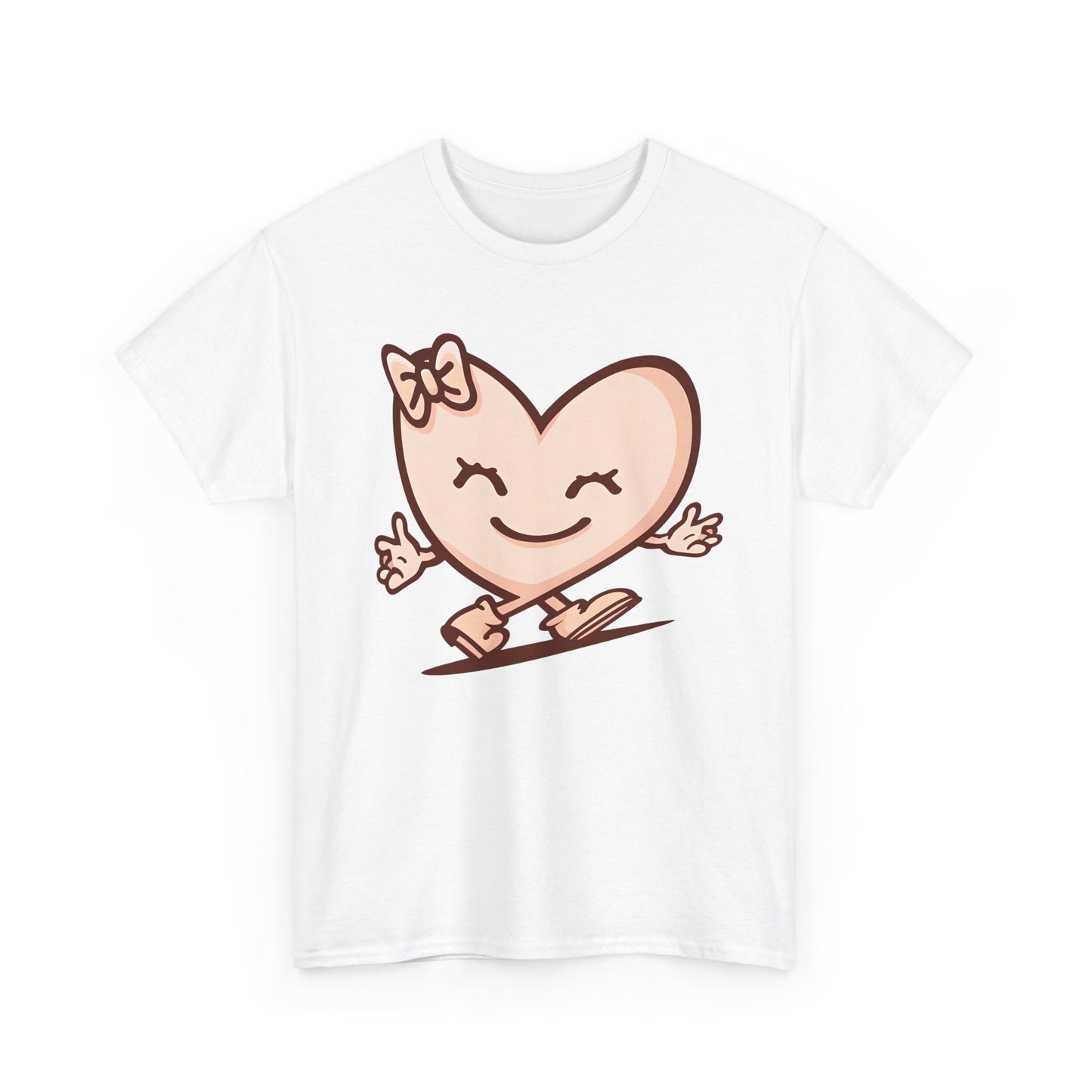 Heart Skating Tee, Cute Valentine Shirt, Unisex Cotton T-Shirt, Love Graphic Tee, Skater Gift, Couples Shirt, Birthday Present