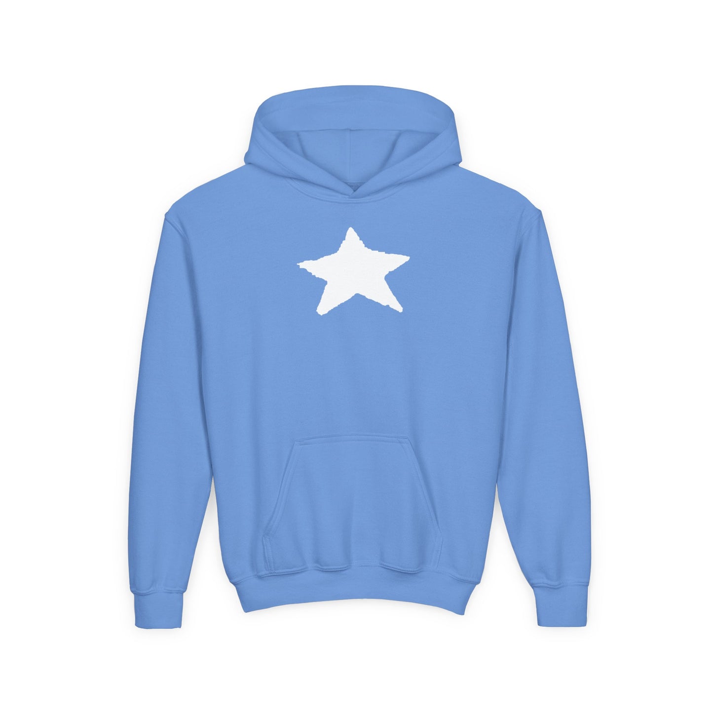 Star Youth Heavy Blend Hooded Sweatshirt — Kids Cozy Kangaroo Pocket