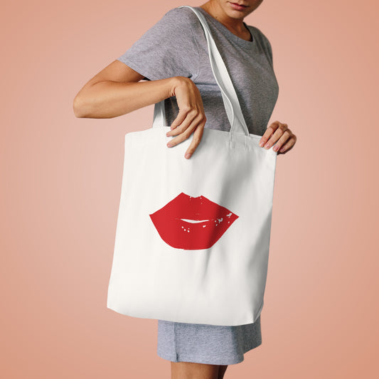 Lips Design Cotton Tote Bag - Stylish & Chic Eco-Friendly Bags for Everyday Use
