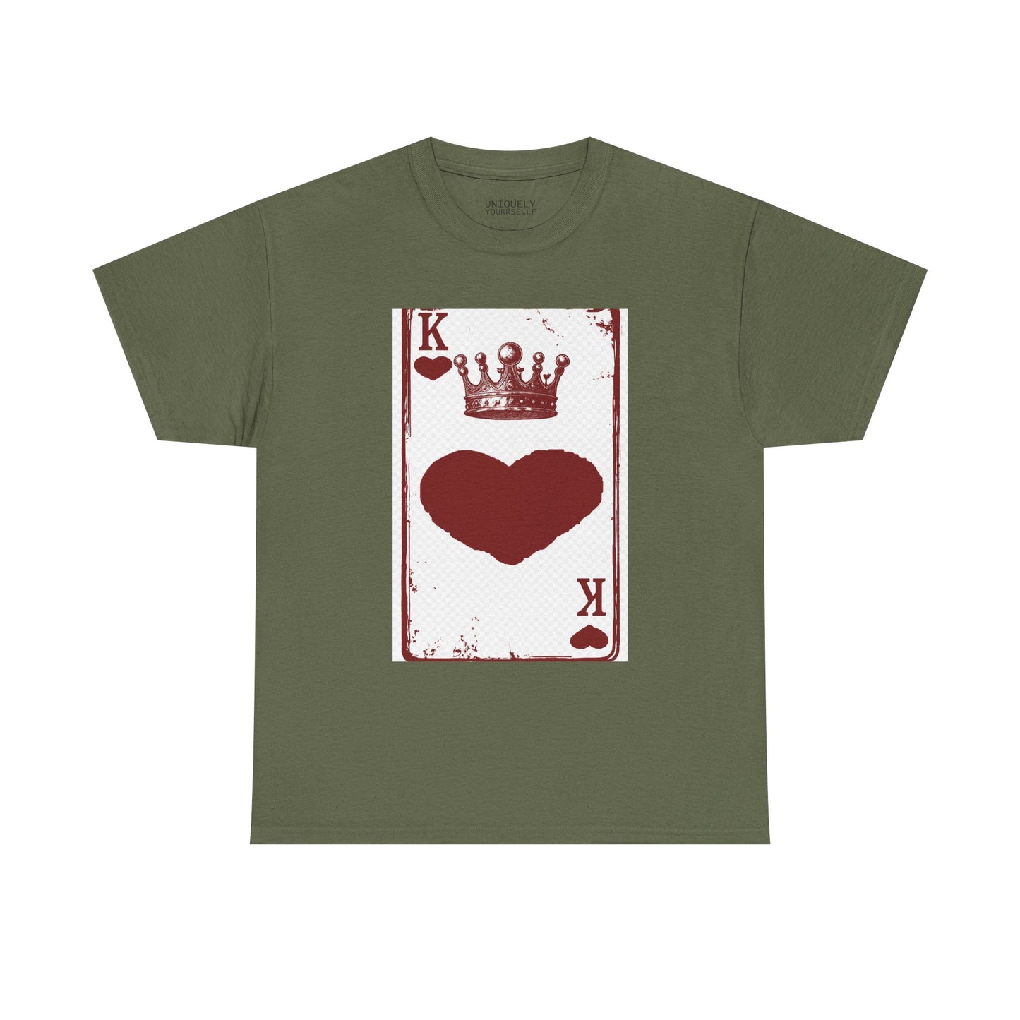 King of Hearts — Unisex Heavy Cotton Tee (Playing Card Graphic) | UNIQUELY YOURRSELLF