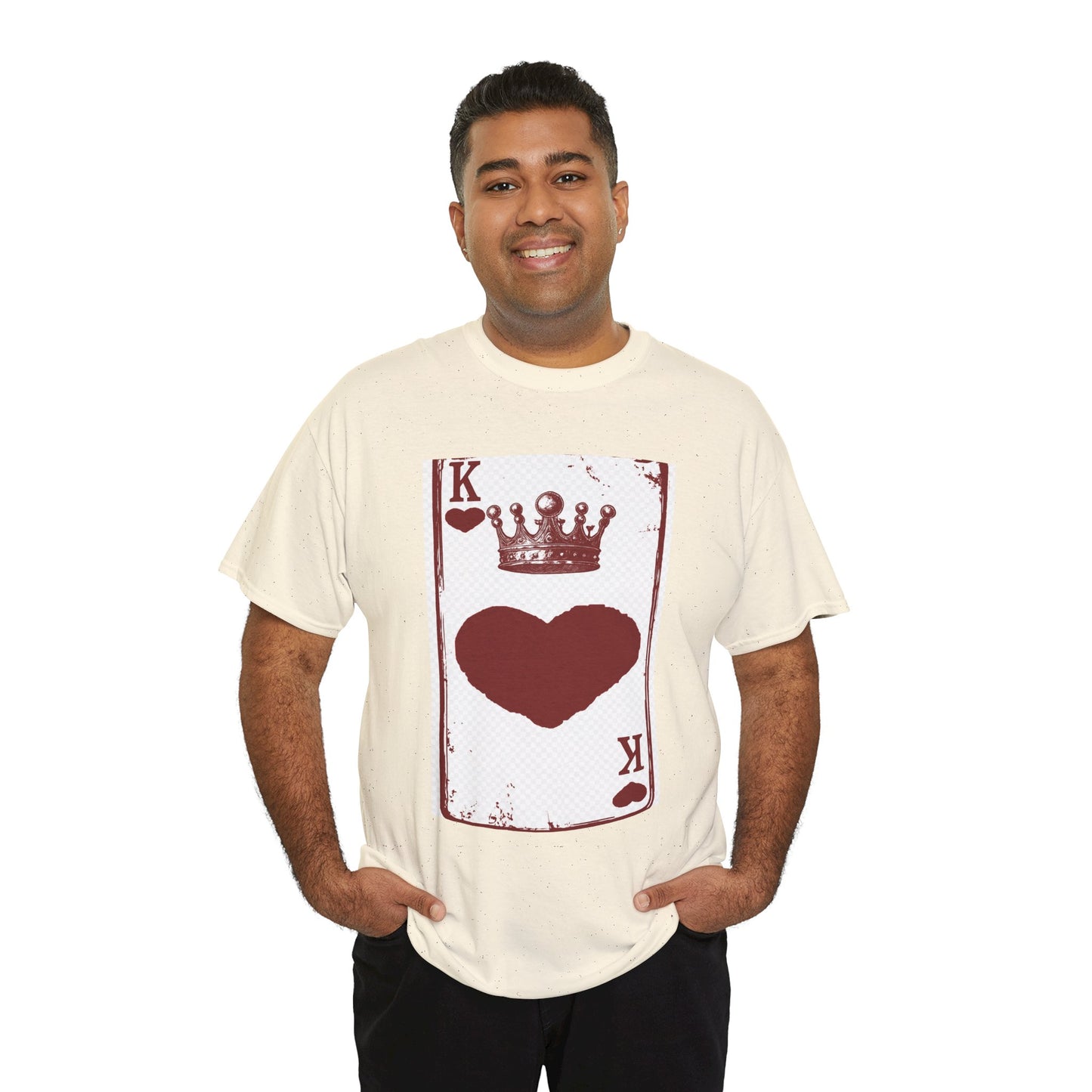 King of Hearts — Unisex Heavy Cotton Tee (Playing Card Graphic)