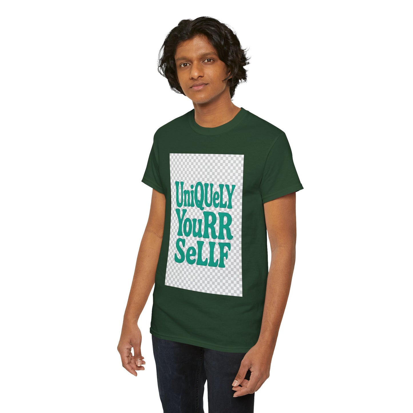 Uniquely Yourrsellf Unisex Heavy Cotton Tee – Empowerment Graphic Shirt, Everyday Comfort | UNIQUELY YOURRSELLF