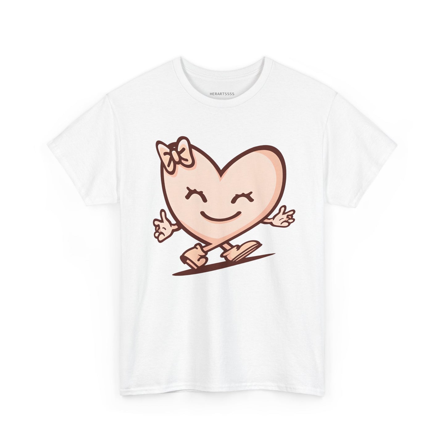 Heart Skating Tee, Cute Valentine Shirt, Unisex Cotton T-Shirt, Love Graphic Tee, Skater Gift, Couples Shirt, Birthday Present | HERARTSSSS™
