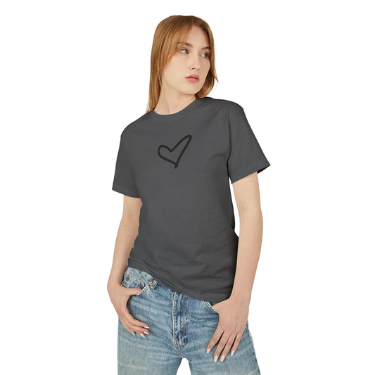 Unisex Heart Ultra Cotton Tee — Garment-Dyed Heavy Cotton