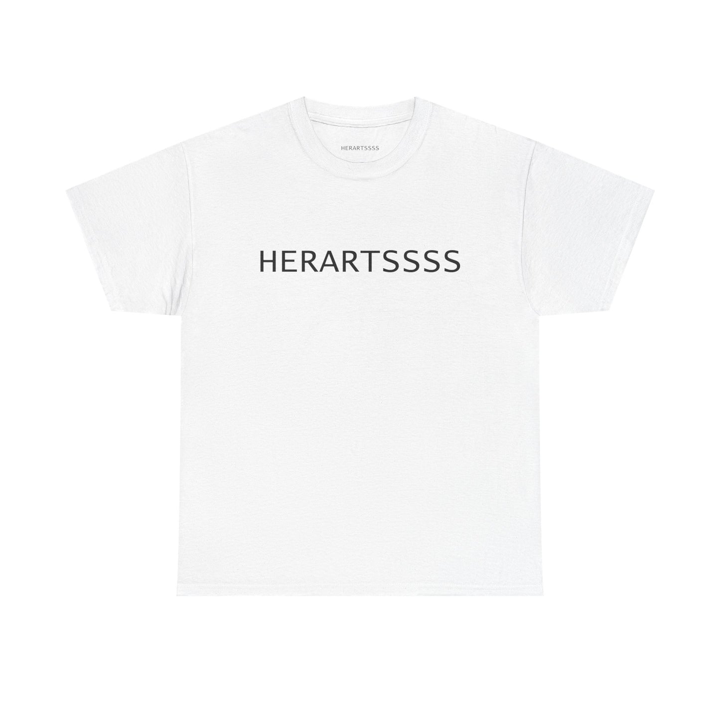 HERARTSSSS Tee — Minimalist Text Graphic T-Shirt
