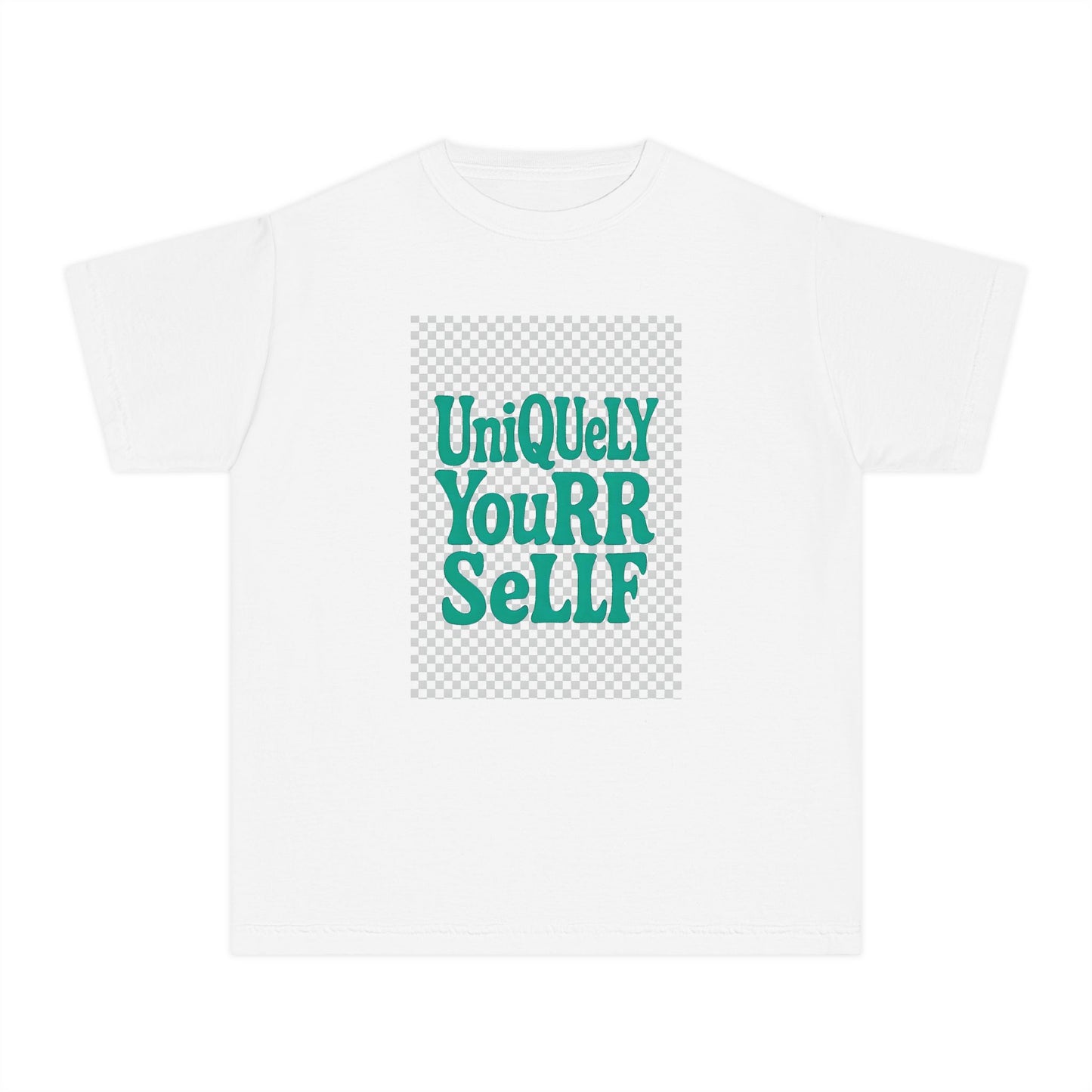 Uniquely You Youth Heavy Cotton Tee – Empowering Graphic Shirt for Kids, Affirmation Wear, Everyday Comfort | HERARTSSSS