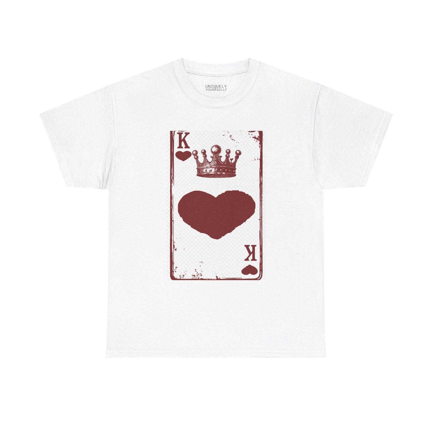 King of Hearts — Unisex Heavy Cotton Tee (Playing Card Graphic) | UNIQUELY YOURRSELLF