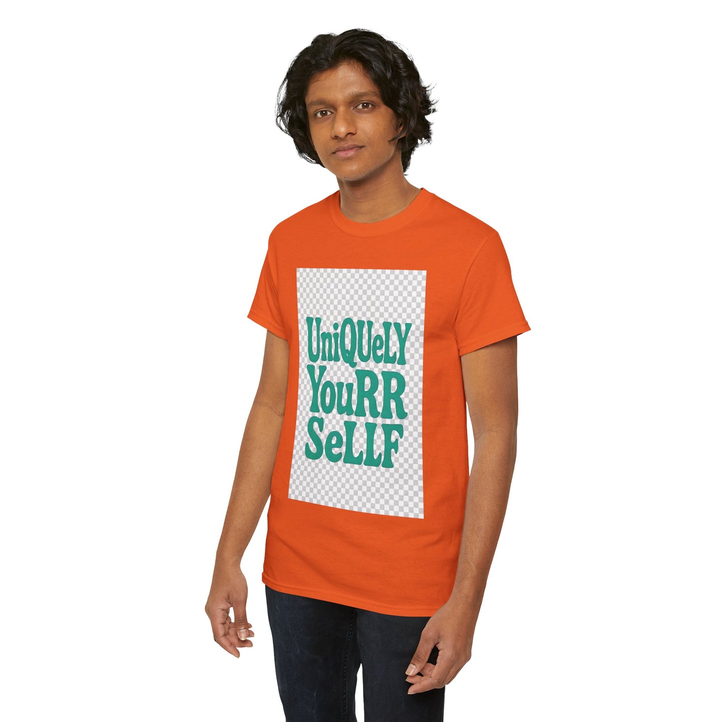 Uniquely You Unisex Heavy Cotton Tee – Empowerment Graphic Shirt, Everyday Comfort | HERARTSSSS