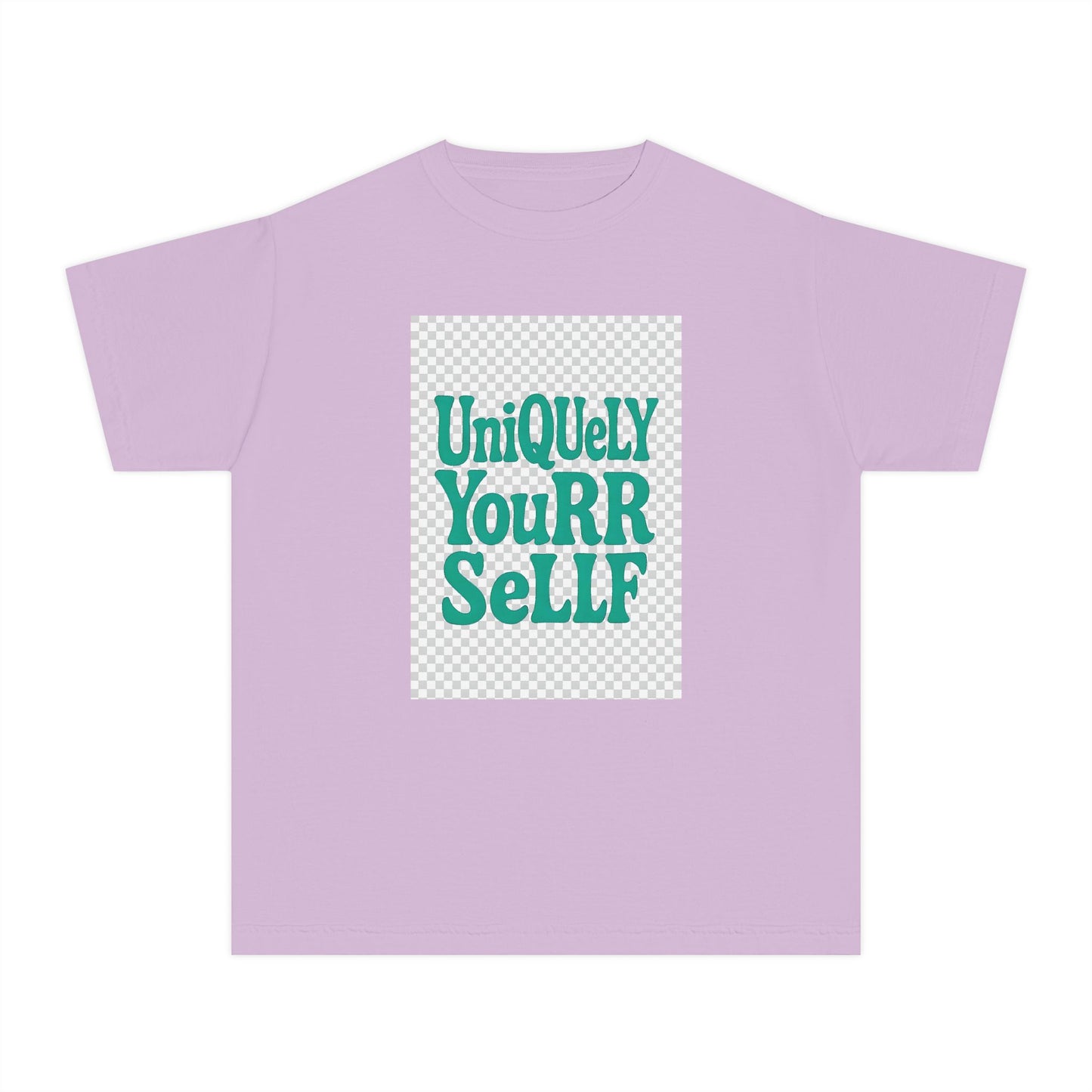 Uniquely You Youth Heavy Cotton Tee – Empowering Graphic Shirt for Kids, Affirmation Wear, Everyday Comfort | HERARTSSSS