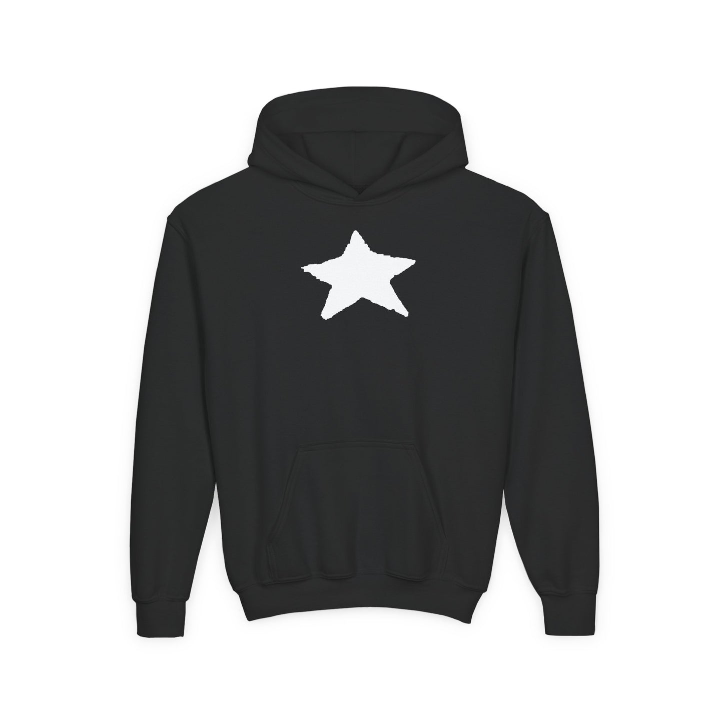 Star Youth Heavy Blend Hooded Sweatshirt — Kids Cozy Kangaroo Pocket