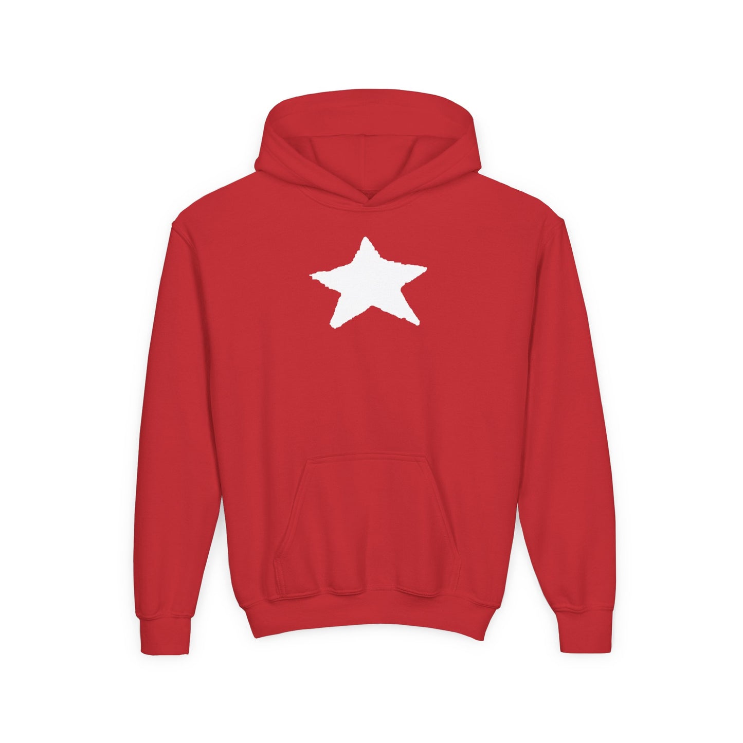 Star Youth Heavy Blend Hooded Sweatshirt — Kids Cozy Kangaroo Pocket