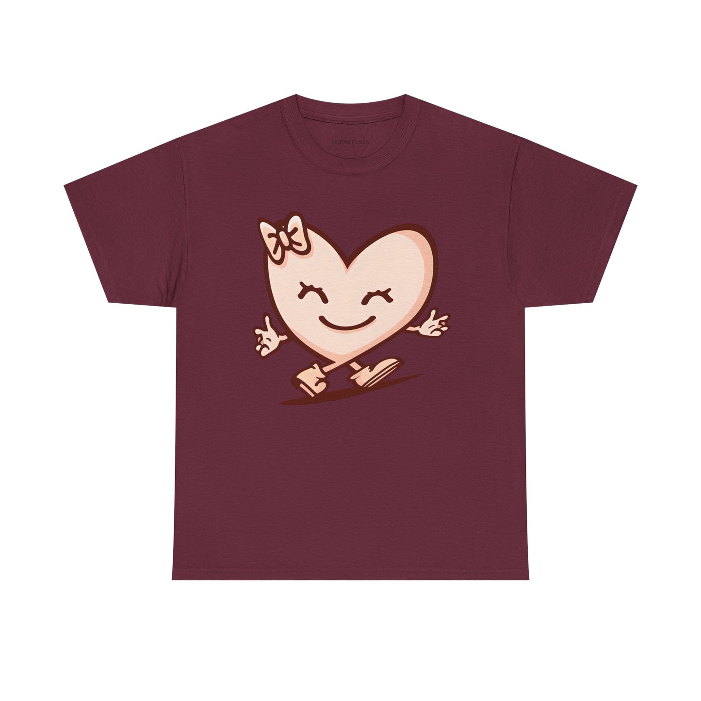 Heart Skating Tee, Cute Valentine Shirt, Unisex Cotton T-Shirt, Love Graphic Tee, Skater Gift, Couples Shirt, Birthday Present | HERARTSSSS™