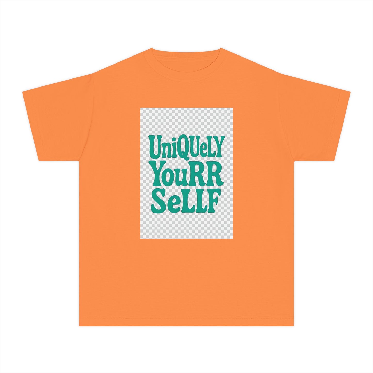 Uniquely You Youth Heavy Cotton Tee – Empowering Graphic Shirt for Kids, Affirmation Wear, Everyday Comfort | HERARTSSSS