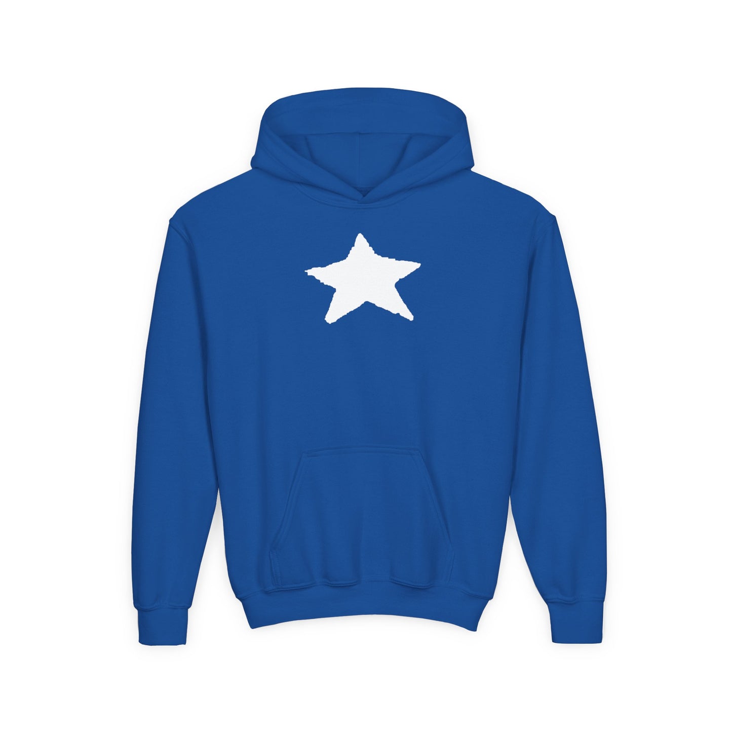 Star Youth Heavy Blend Hooded Sweatshirt — Kids Cozy Kangaroo Pocket