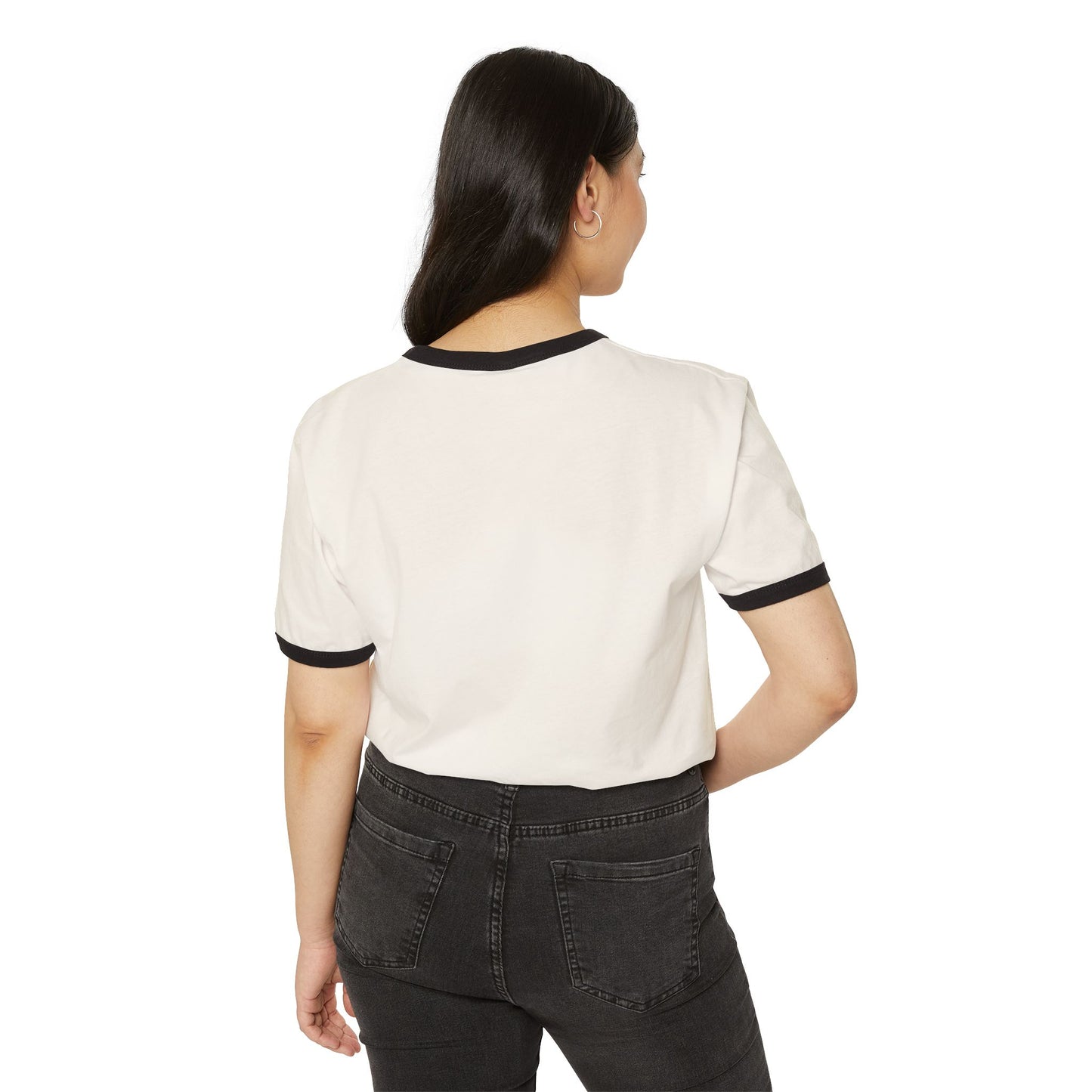 Star Unisex Cotton Ringer T-Shirt — 100% Ring-Spun Cotton, Contrast Rib