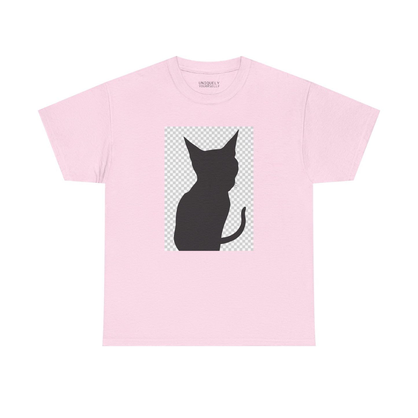Cat Silhouette Unisex Tee — Heavy Cotton Graphic Shirt for Cat Lovers | UNIQUELY YOURRSELLF ®