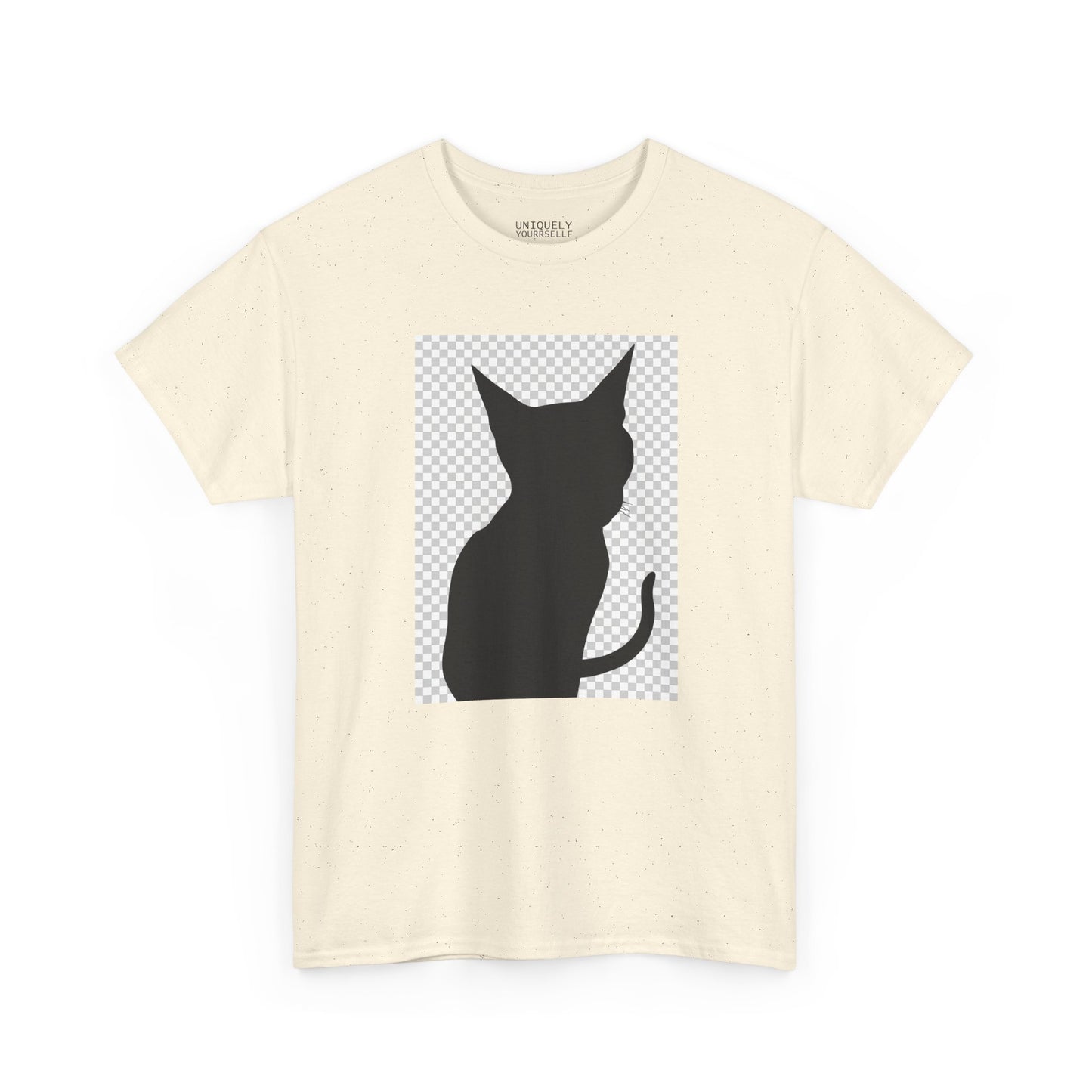 Cat Silhouette Unisex Tee — Heavy Cotton Graphic Shirt for Cat Lovers | UNIQUELY YOURRSELLF ®