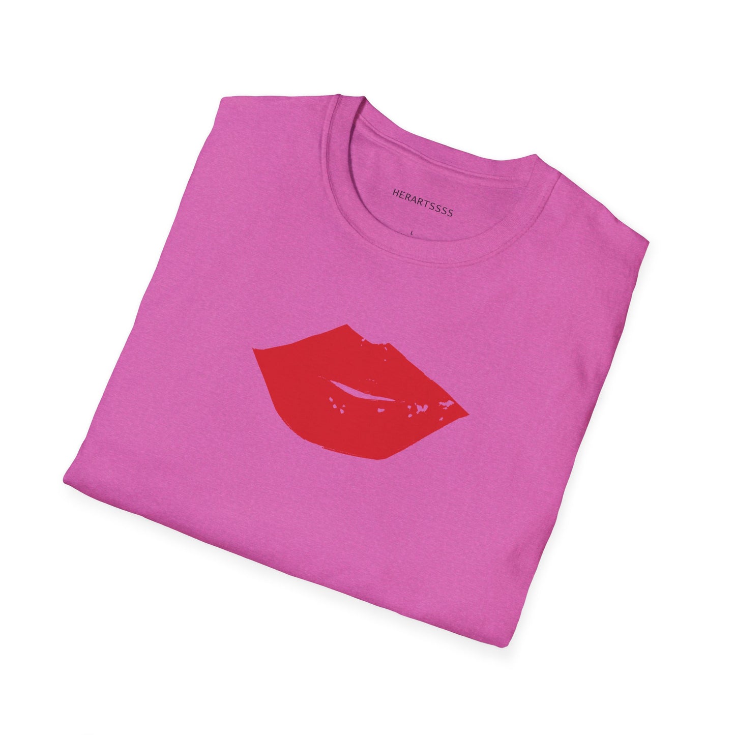 Kiss Mark Unisex Softstyle T-Shirt — 100% Ring-Spun Cotton | HERARTSSSS