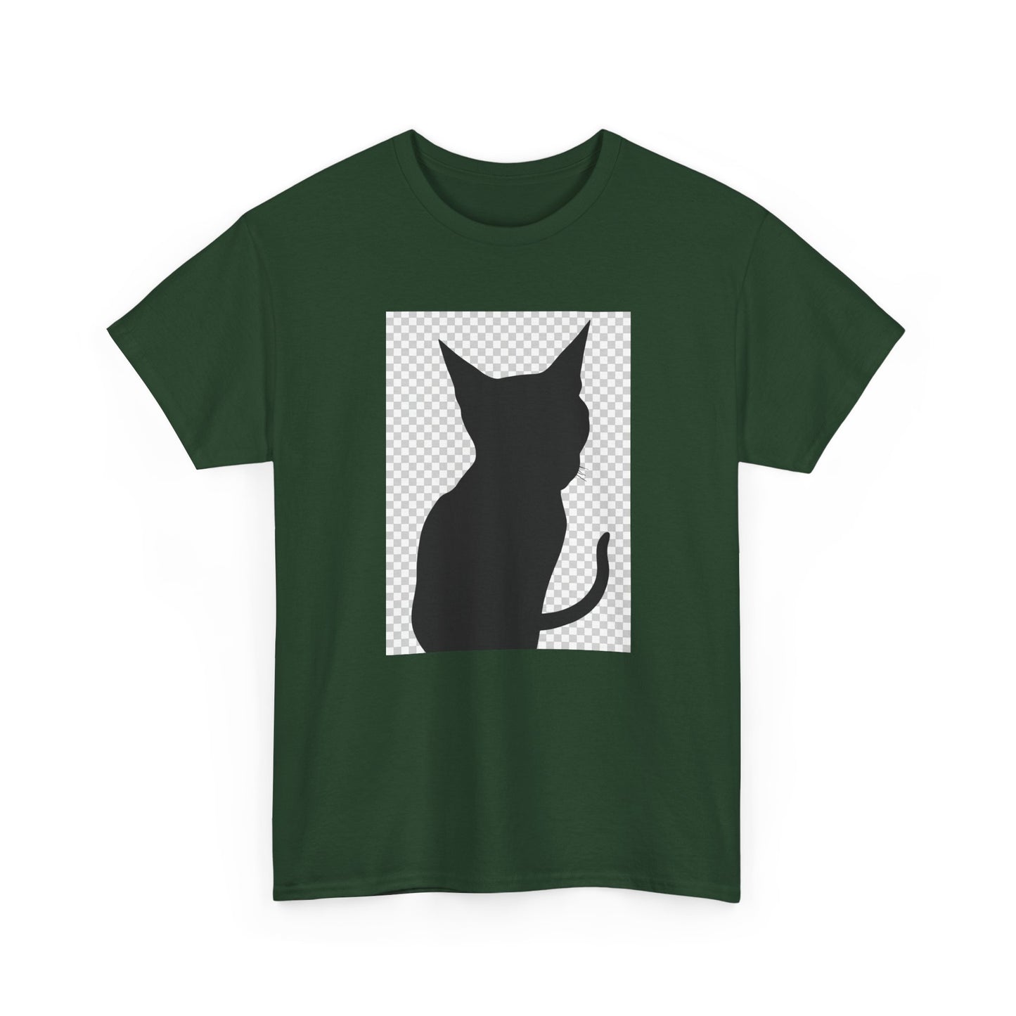 Cat Silhouette Unisex Tee — Heavy Cotton Graphic Shirt for Cat Lovers | HERARTSSSS