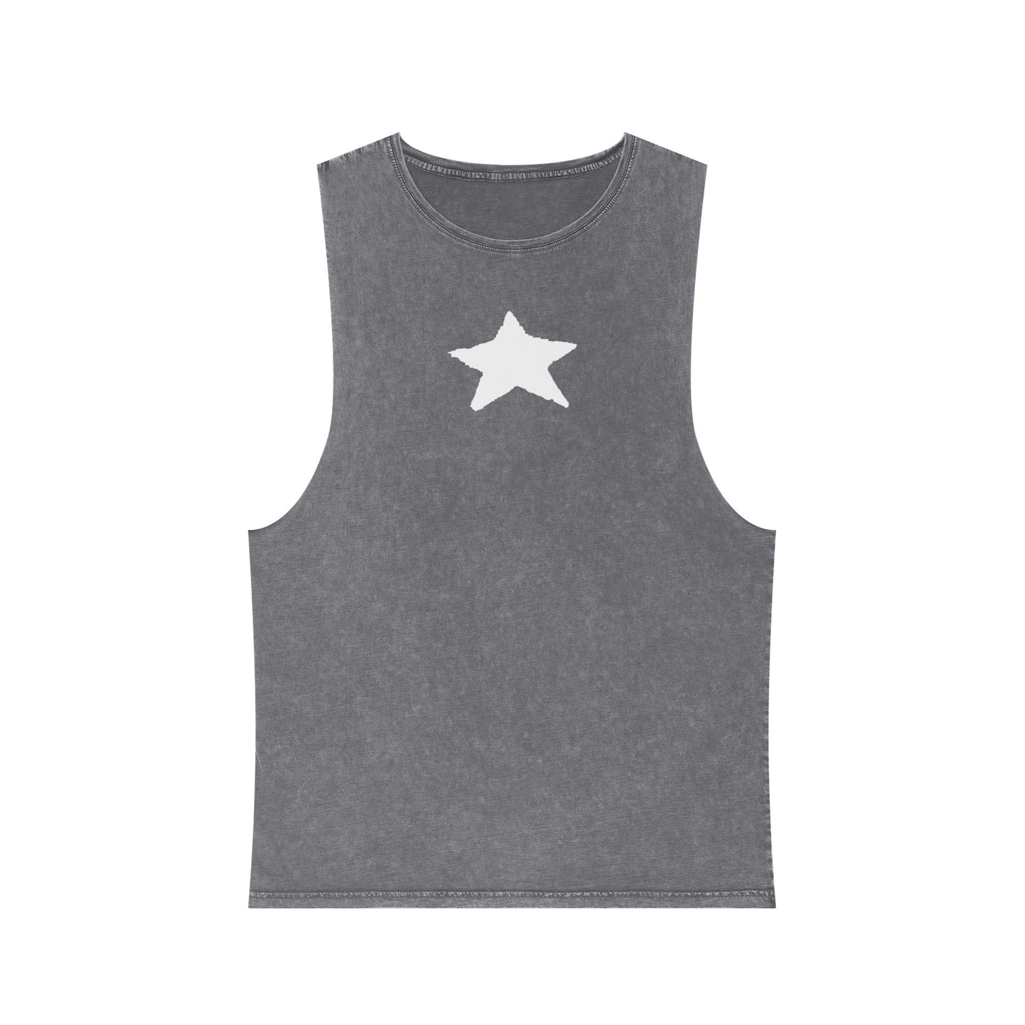 Unisex Stonewash Star Tank Top - Casual Vintage Style for Every Occasion