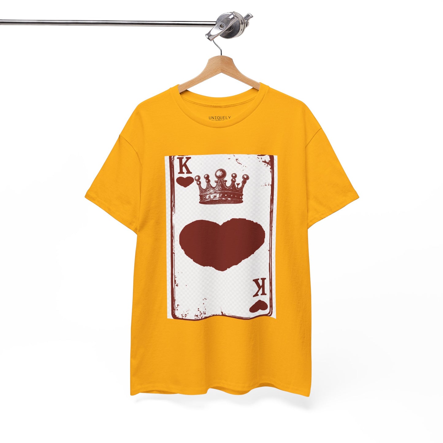 King of Hearts — Unisex Heavy Cotton Tee (Playing Card Graphic) | UNIQUELY YOURRSELLF