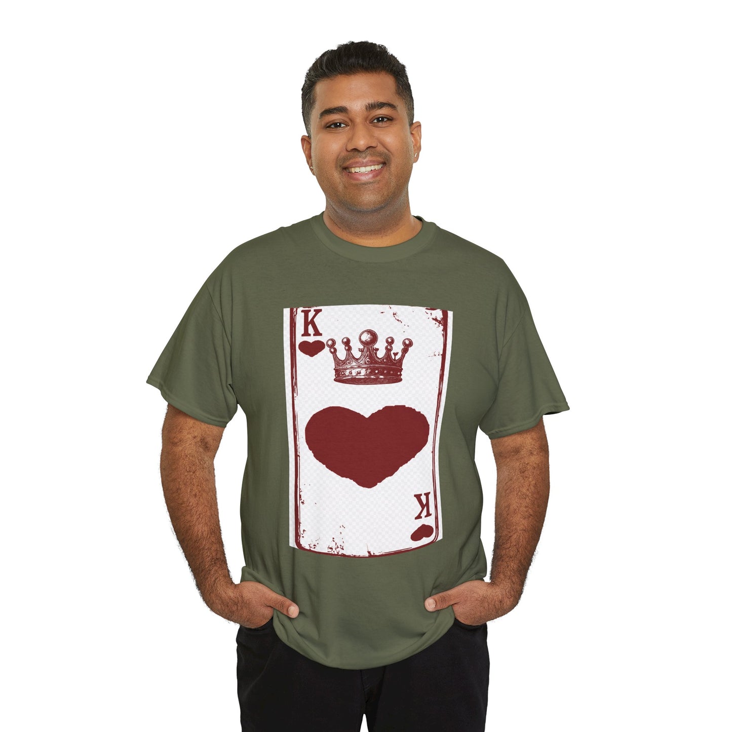 King of Hearts — Unisex Heavy Cotton Tee (Playing Card Graphic) | UNIQUELY YOURRSELLF